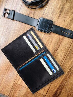 Mens Genuine Leather Credit Card Case With RFID Protected